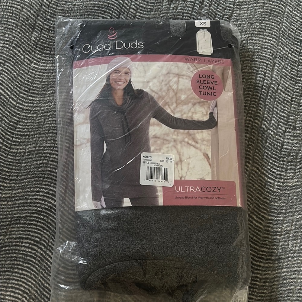 Cuddl Duds UltraCozy Gray Long Sleeve Tunic